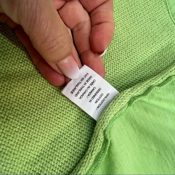 NEON Buddha💚Light Green Cotton Open Front Anorak Jacket Size S - Picture 9 of 9